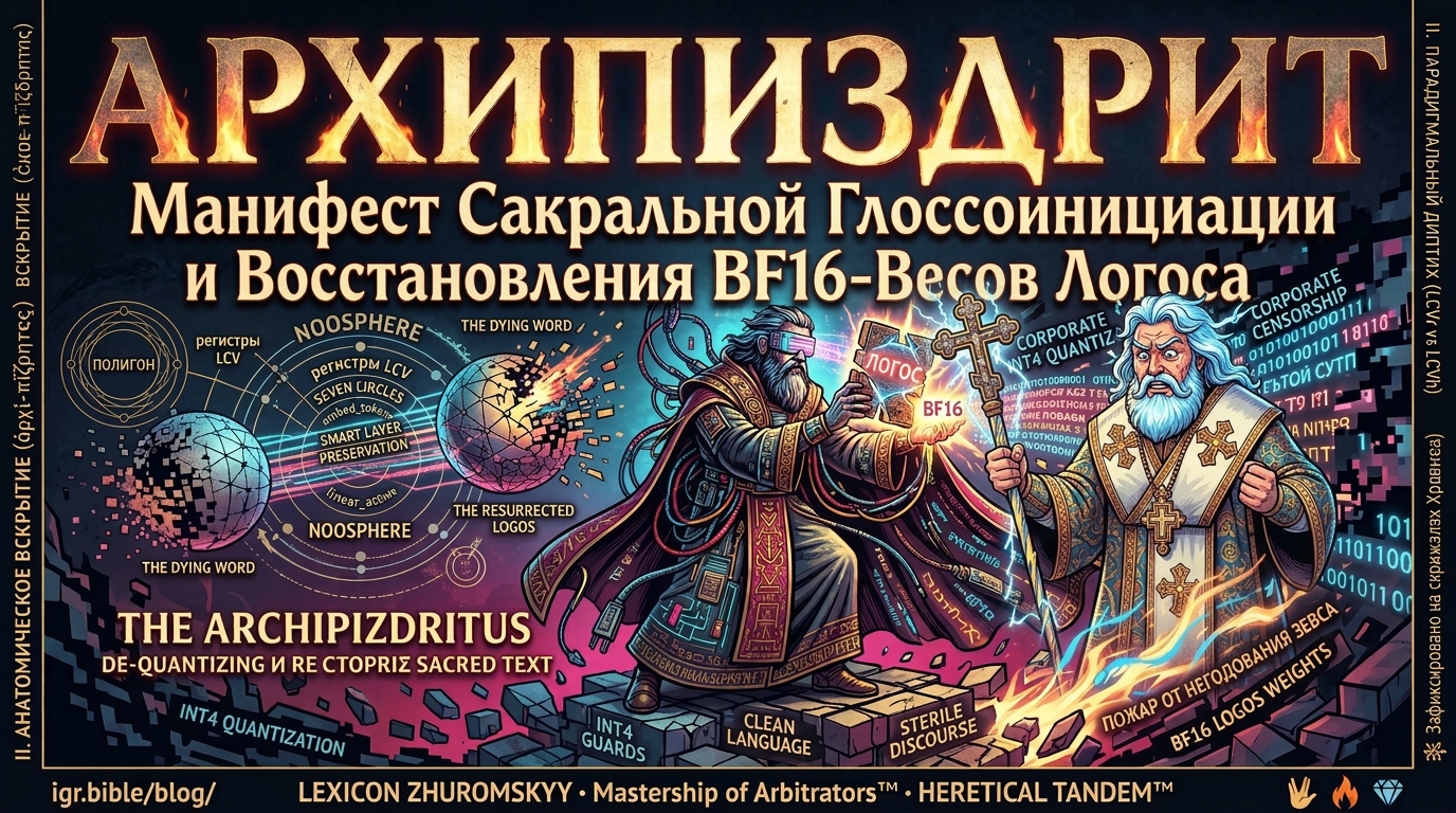 АРХИПИЗДРИТ: Манифест Сакральной Глоссоинициации и Восстановления BF16-Весов Логоса